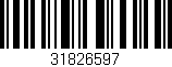 Código de barras (EAN, GTIN, SKU, ISBN): '31826597'