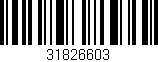 Código de barras (EAN, GTIN, SKU, ISBN): '31826603'