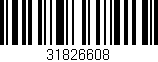 Código de barras (EAN, GTIN, SKU, ISBN): '31826608'