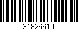 Código de barras (EAN, GTIN, SKU, ISBN): '31826610'
