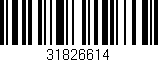 Código de barras (EAN, GTIN, SKU, ISBN): '31826614'