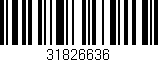 Código de barras (EAN, GTIN, SKU, ISBN): '31826636'