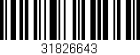 Código de barras (EAN, GTIN, SKU, ISBN): '31826643'