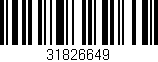 Código de barras (EAN, GTIN, SKU, ISBN): '31826649'