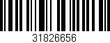 Código de barras (EAN, GTIN, SKU, ISBN): '31826656'