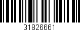 Código de barras (EAN, GTIN, SKU, ISBN): '31826661'