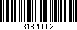Código de barras (EAN, GTIN, SKU, ISBN): '31826662'