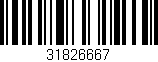 Código de barras (EAN, GTIN, SKU, ISBN): '31826667'