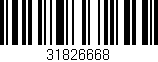 Código de barras (EAN, GTIN, SKU, ISBN): '31826668'