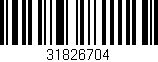 Código de barras (EAN, GTIN, SKU, ISBN): '31826704'