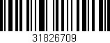 Código de barras (EAN, GTIN, SKU, ISBN): '31826709'