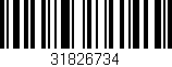 Código de barras (EAN, GTIN, SKU, ISBN): '31826734'