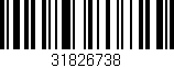 Código de barras (EAN, GTIN, SKU, ISBN): '31826738'