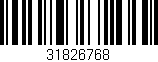 Código de barras (EAN, GTIN, SKU, ISBN): '31826768'