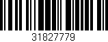 Código de barras (EAN, GTIN, SKU, ISBN): '31827779'