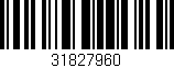 Código de barras (EAN, GTIN, SKU, ISBN): '31827960'