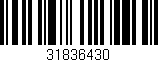 Código de barras (EAN, GTIN, SKU, ISBN): '31836430'
