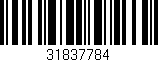Código de barras (EAN, GTIN, SKU, ISBN): '31837784'