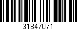 Código de barras (EAN, GTIN, SKU, ISBN): '31847071'