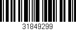 Código de barras (EAN, GTIN, SKU, ISBN): '31849299'