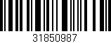 Código de barras (EAN, GTIN, SKU, ISBN): '31850987'