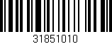Código de barras (EAN, GTIN, SKU, ISBN): '31851010'
