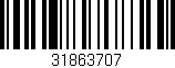 Código de barras (EAN, GTIN, SKU, ISBN): '31863707'