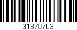 Código de barras (EAN, GTIN, SKU, ISBN): '31870703'
