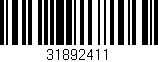 Código de barras (EAN, GTIN, SKU, ISBN): '31892411'
