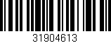 Código de barras (EAN, GTIN, SKU, ISBN): '31904613'