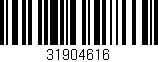 Código de barras (EAN, GTIN, SKU, ISBN): '31904616'
