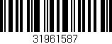 Código de barras (EAN, GTIN, SKU, ISBN): '31961587'