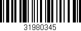 Código de barras (EAN, GTIN, SKU, ISBN): '31980345'