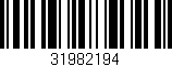 Código de barras (EAN, GTIN, SKU, ISBN): '31982194'