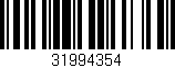 Código de barras (EAN, GTIN, SKU, ISBN): '31994354'