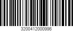 Código de barras (EAN, GTIN, SKU, ISBN): '3200412000996'