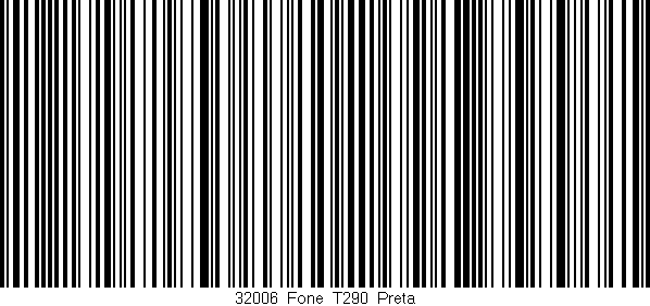 Código de barras (EAN, GTIN, SKU, ISBN): '32006_Fone_T290_Preta'