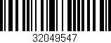 Código de barras (EAN, GTIN, SKU, ISBN): '32049547'
