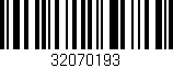 Código de barras (EAN, GTIN, SKU, ISBN): '32070193'