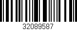 Código de barras (EAN, GTIN, SKU, ISBN): '32089587'