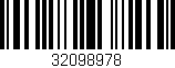 Código de barras (EAN, GTIN, SKU, ISBN): '32098978'