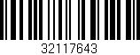 Código de barras (EAN, GTIN, SKU, ISBN): '32117643'