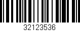 Código de barras (EAN, GTIN, SKU, ISBN): '32123536'