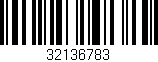 Código de barras (EAN, GTIN, SKU, ISBN): '32136783'