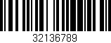 Código de barras (EAN, GTIN, SKU, ISBN): '32136789'