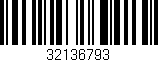 Código de barras (EAN, GTIN, SKU, ISBN): '32136793'