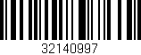 Código de barras (EAN, GTIN, SKU, ISBN): '32140997'