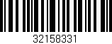 Código de barras (EAN, GTIN, SKU, ISBN): '32158331'