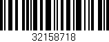 Código de barras (EAN, GTIN, SKU, ISBN): '32158718'
