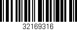 Código de barras (EAN, GTIN, SKU, ISBN): '32169316'